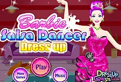 Одень Барби танцовщицу сальсы